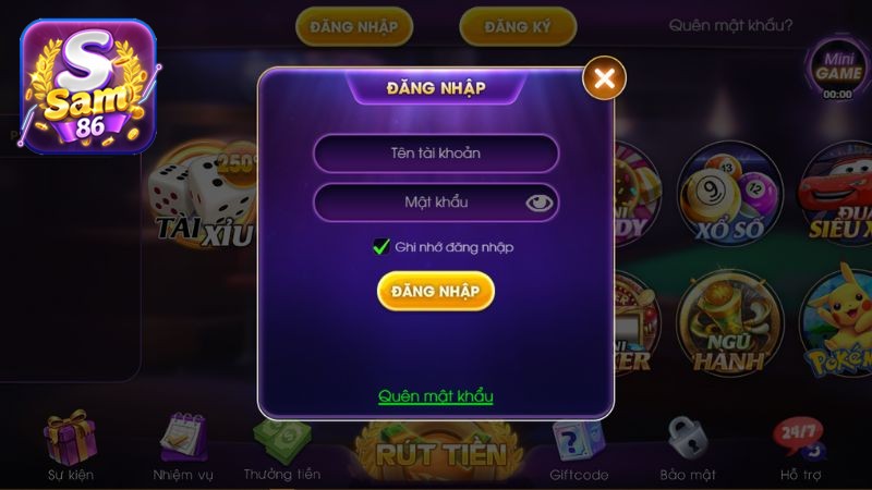 Các bước đăng nhập SAM86 được tối ưu phù hợp mọi người chơi